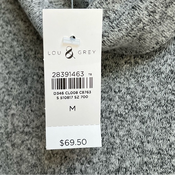 New Lou & Grey for Loft Gray Dress Medium Signature Soft Jersey Knit Cowl Neck - Picture 8 of 12